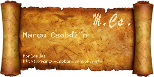 Marcu Csobán névjegykártya